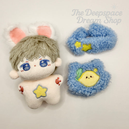 Sylus | Rafayel | Zayne| Xavier Plushie Doll Keychain (10 cm) With Fruit Clothes | Love and Deepspace
