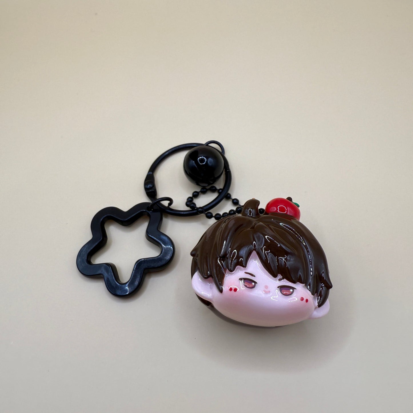 Adorable Caleb Keychain & Red Apple Charm | Love and Deepspace