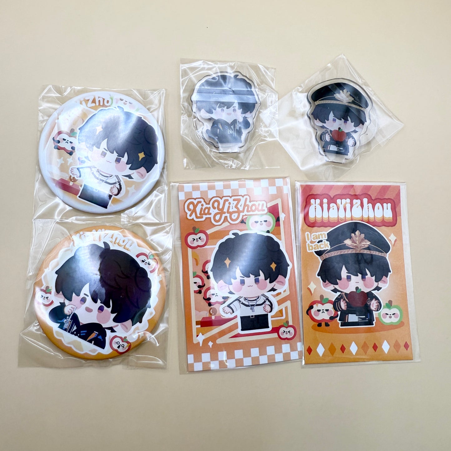 Love and Deepspace Rafayel - Zayne - Xavier- Sylus - Caleb Button/Mini Stand/Card Set