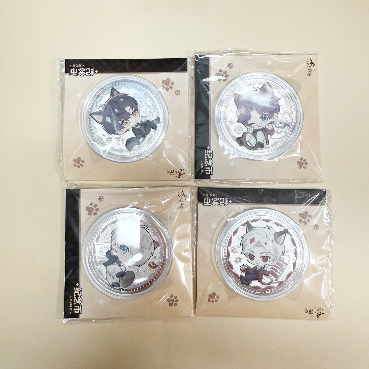 [Official Merch] Love and Deepspace & Yuyuan Garden Collaboration ”Meow's Time" Series Commemorative Coin - Xavier | Zayne | Sylus | Rafayel