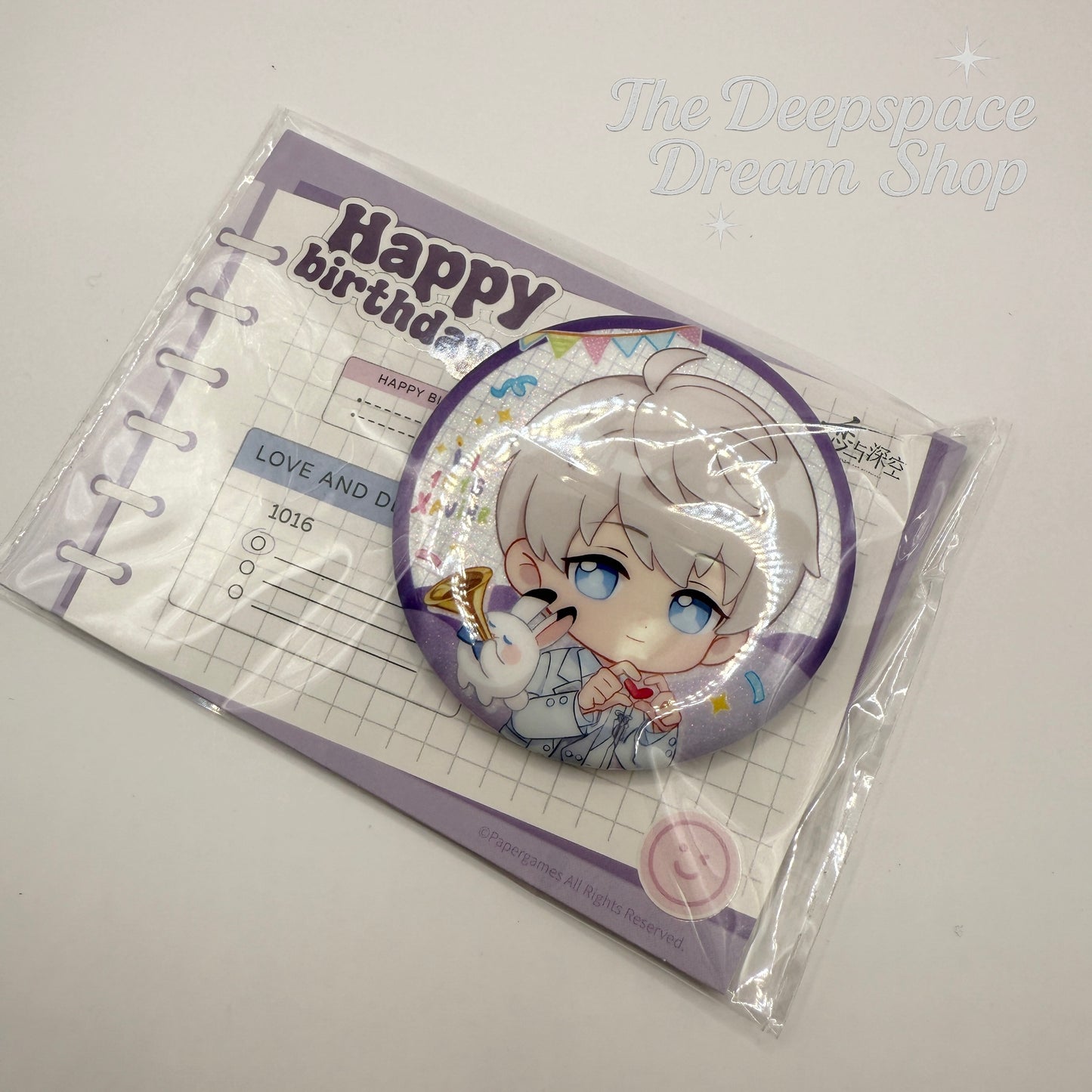 [Official Merch] Love and Deepspace Xavier Birthday "Celestial Message" Series Chibi Metal Pin
