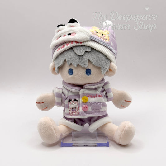 Fan-made Love and Deepspace 10 cm plushie doll wearing pajamas