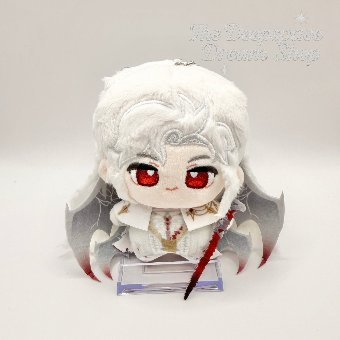 Love and Deepspace Sylus – Evil Dragon Keychain/Doll 10cm - Printed Outfit & Magnetic Wings