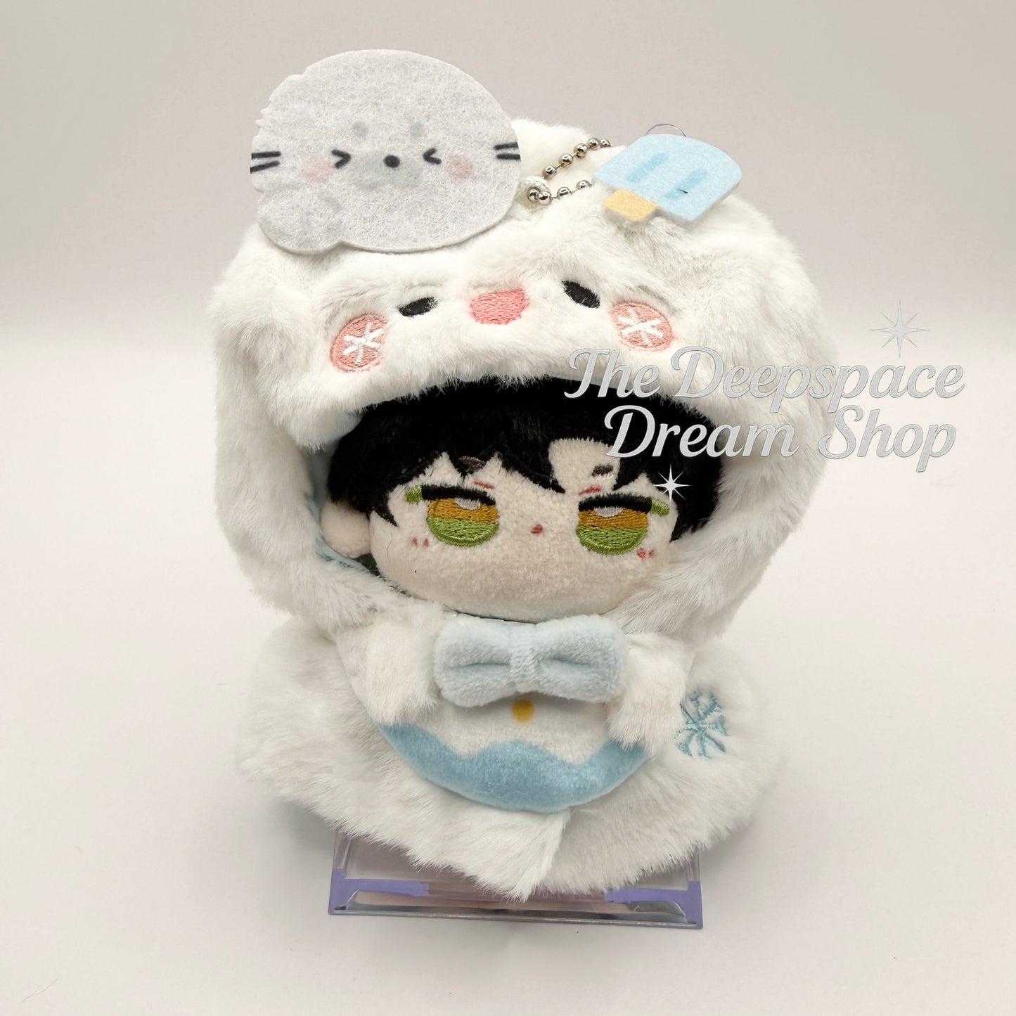 Love and Deepspace | Sylus ｜ Rafayel ｜Zayne｜Xavier | Caleb Plushie Doll Keychain With Cape & Bib Scarf Set (10 cm)