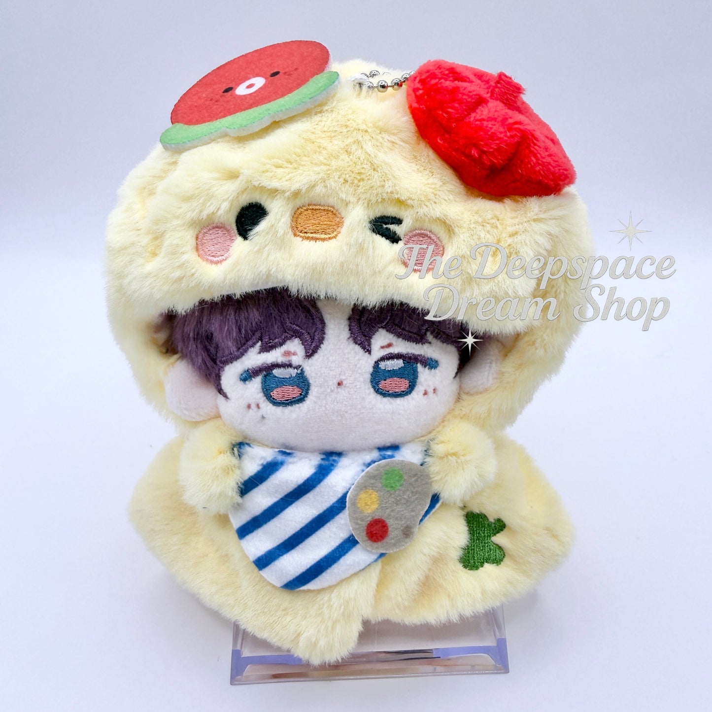 Love and Deepspace | Sylus ｜ Rafayel ｜Zayne｜Xavier | Caleb Plushie Doll Keychain With Cape & Bib Scarf Set (10 cm)